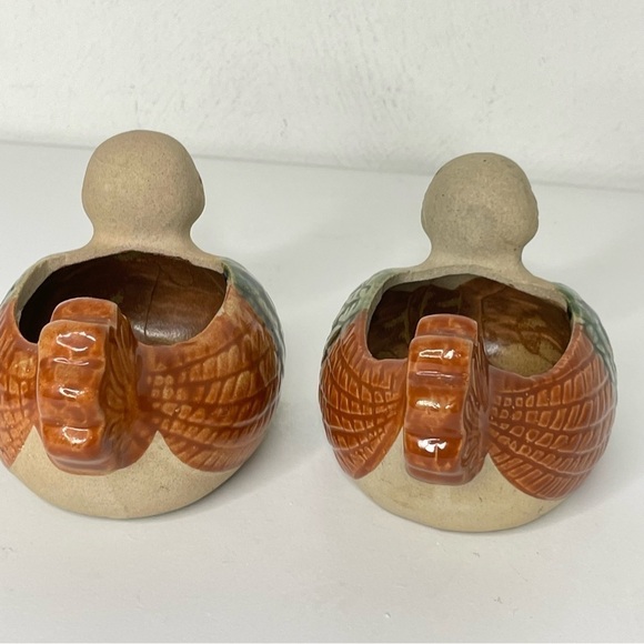 Farmhouse vintage rustic farm primitive cottage clay ceramic ducks birds SET 2 - Picture 8 of 14